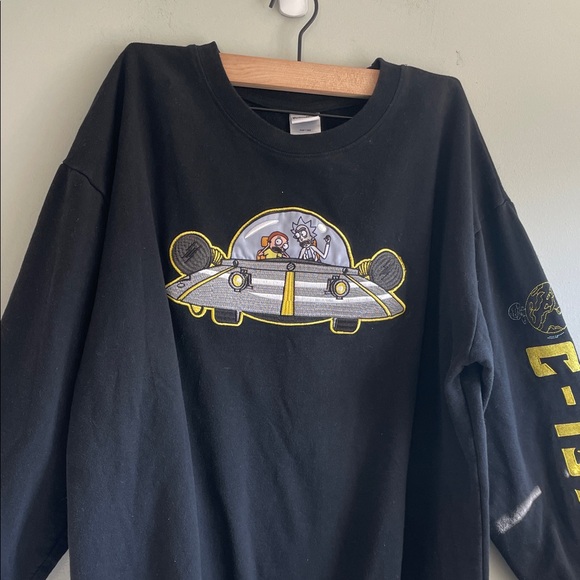 Rick and Morty Black Graphic Men's Sweater Size S - Picture 4 of 7